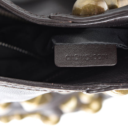 Burberry Calfskin Studded Medium Alverton Hobo Chocolate 7 of 15