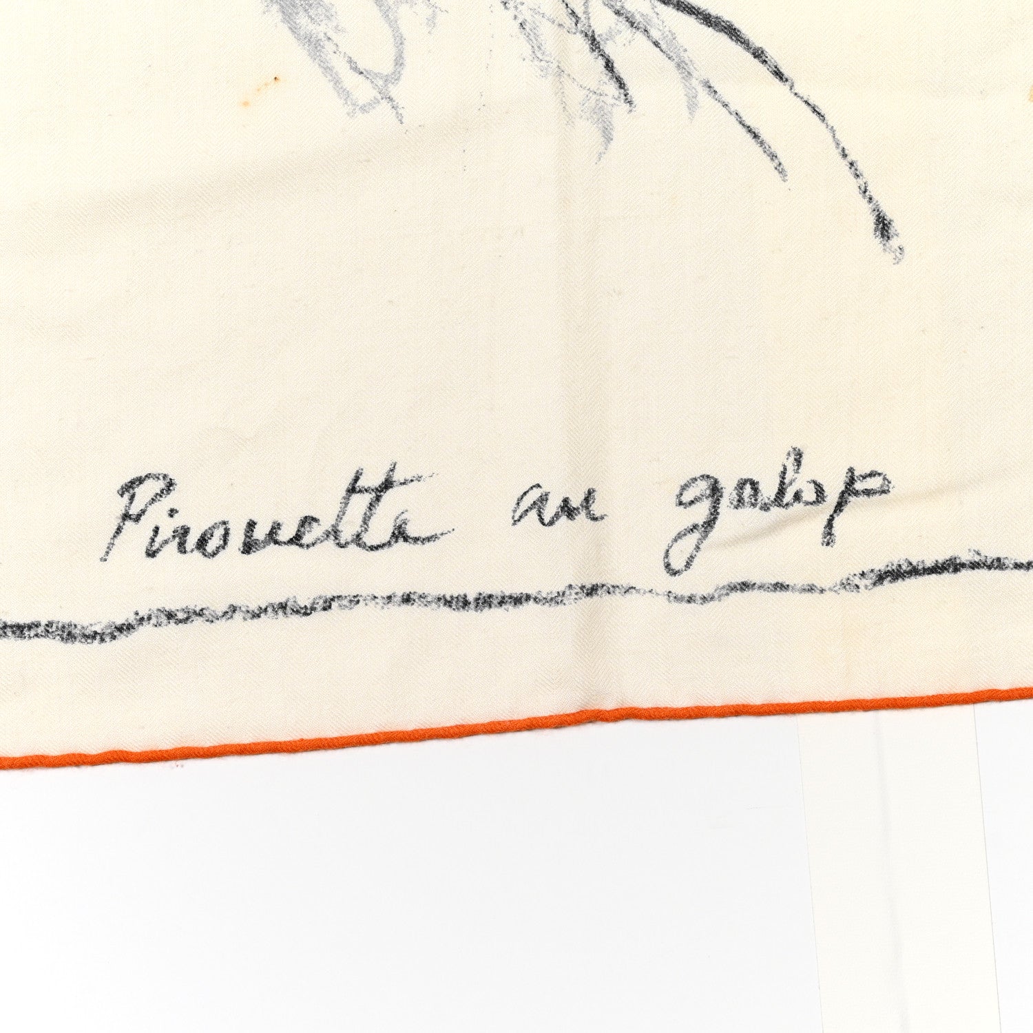 Hermes Cashmere Silk Pirouette au Galop Shawl 140 3 of 13