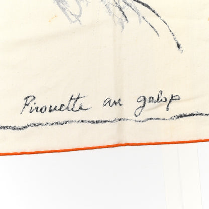 Hermes Cashmere Silk Pirouette au Galop Shawl 140 3 of 13