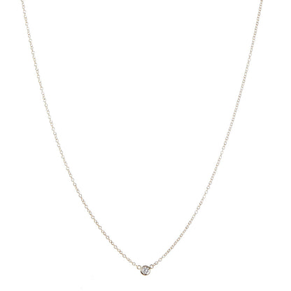 Tiffany 18K Yellow Gold Diamond .05ct Elsa Peretti Diamonds by the Yard Pendant Necklace 1 of 8