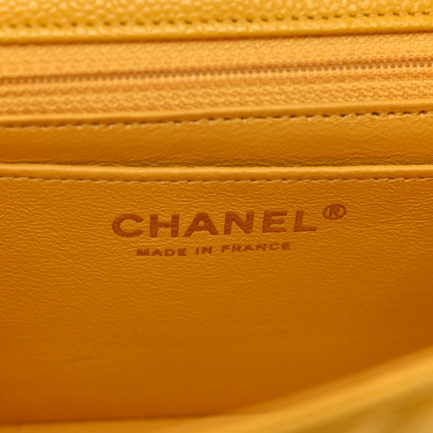 Chanel Caviar Quilted Mini Rectangular Flap Yellow 7 of 11