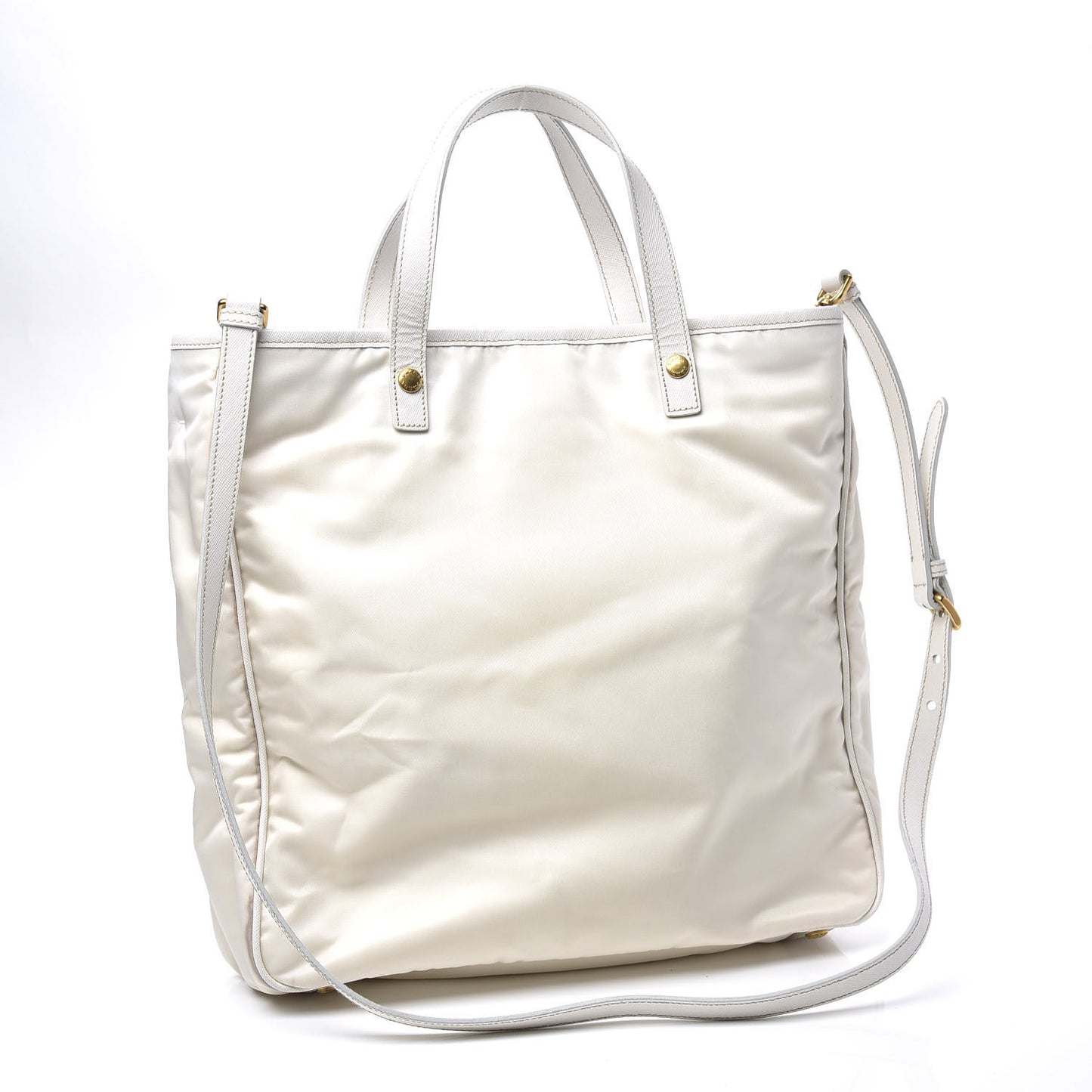 Tessuto Nylon Oro Tote White