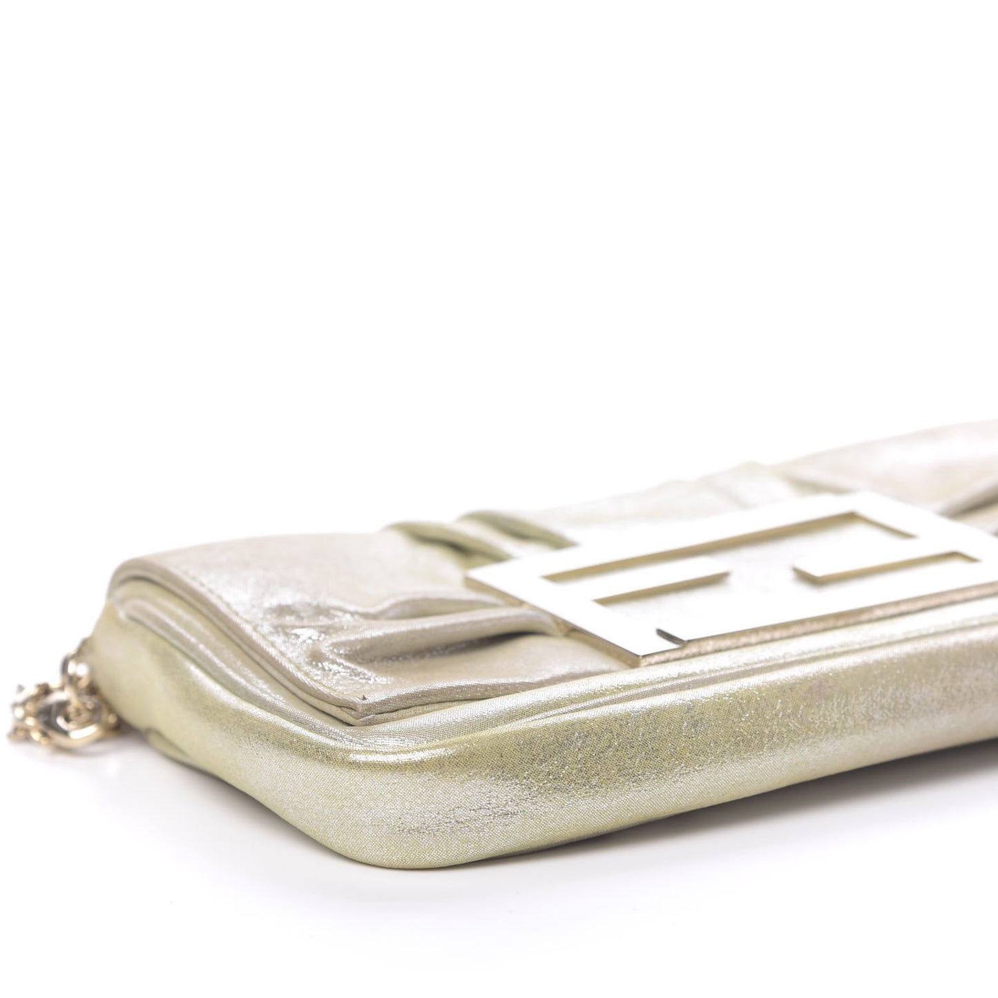 Metallic Calfskin Mia Pochette Silver