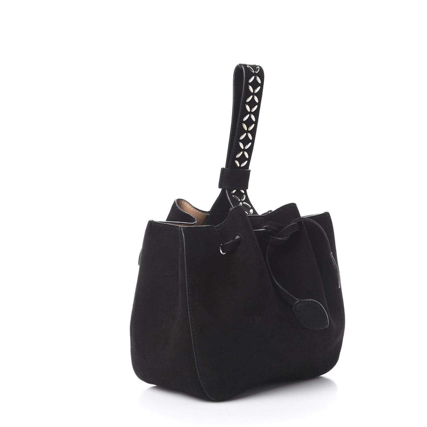 Alaia Suede Petal Embellished Rose-Marie 19 Bag Black 11 of 16