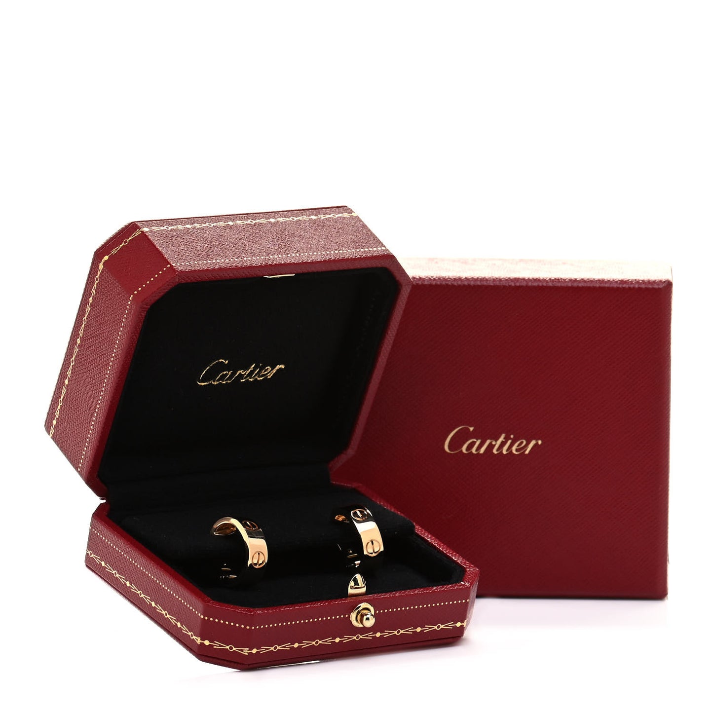 18K Yellow Gold 5.5mm LOVE French Clip Hoop Earrings