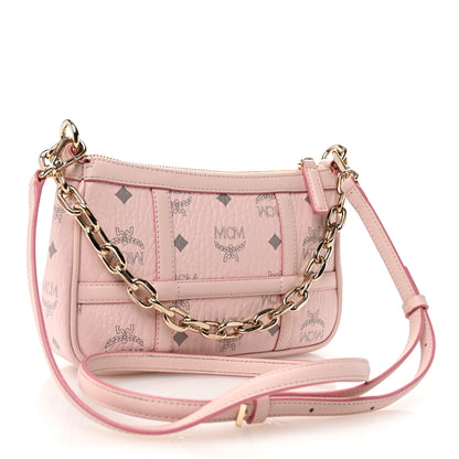 MCM Visetos Nappa Mini Delmy Chain Shoulder Bag Powder Pink 3 of 9