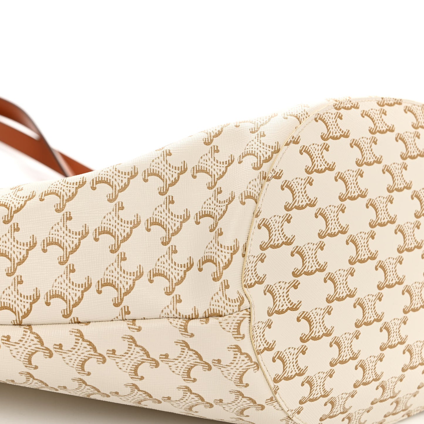 Calfskin Canvas Triomphe Large Couffin White