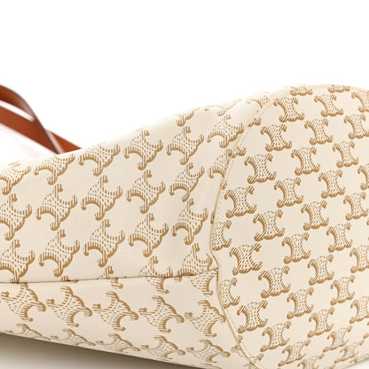 Celine Calfskin Canvas Triomphe Large Couffin White 8 of 9