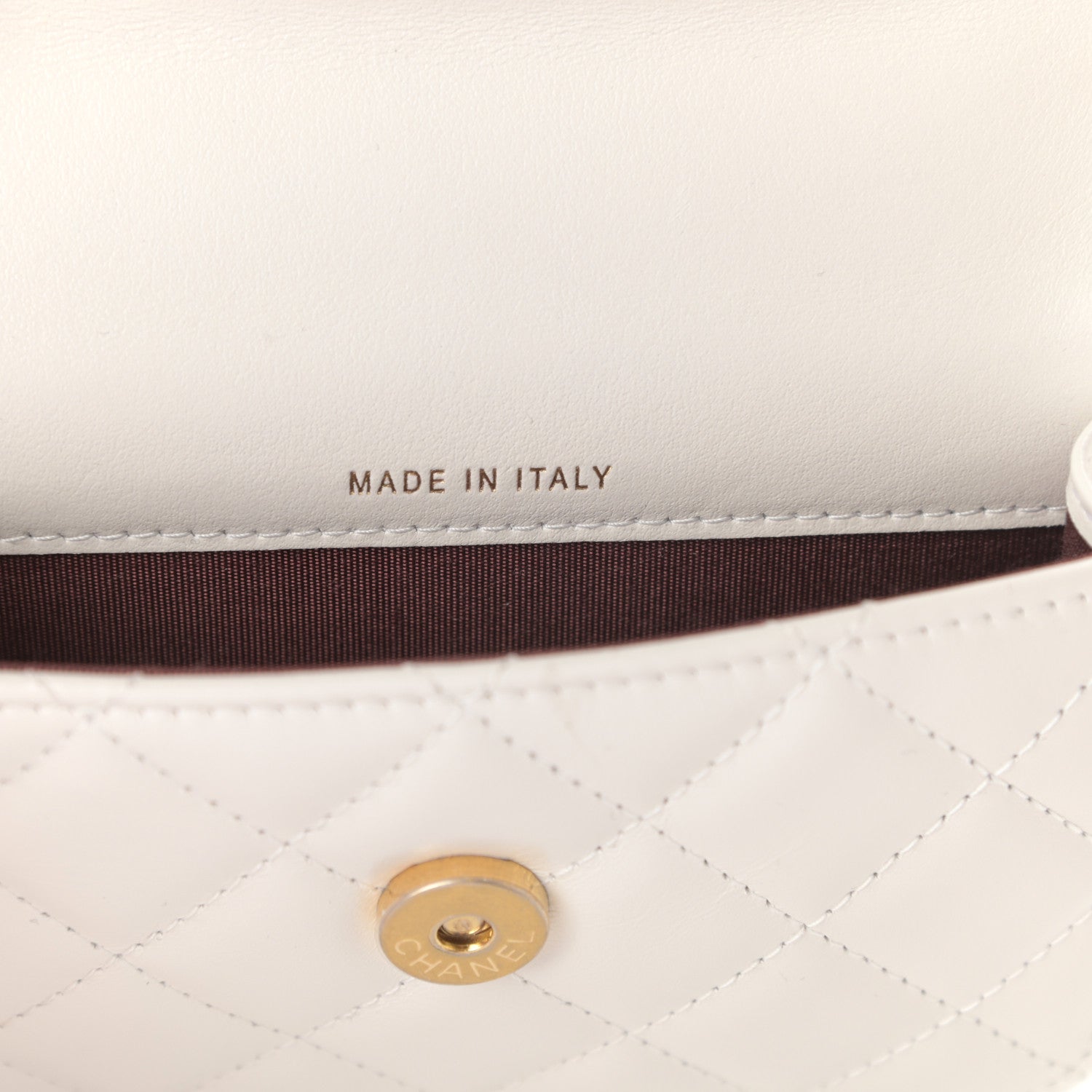 Chanel Calfskin Quilted Perfect Fit Coin Purse With Chain White 6 of 11