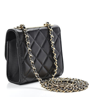 Chanel Lambskin Quilted Mini Trendy CC Chain Wallet Black 2 of 10