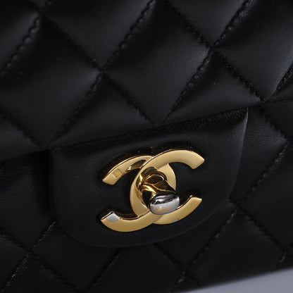 Chanel Lambskin Quilted Medium Double Flap Black 5 of 8