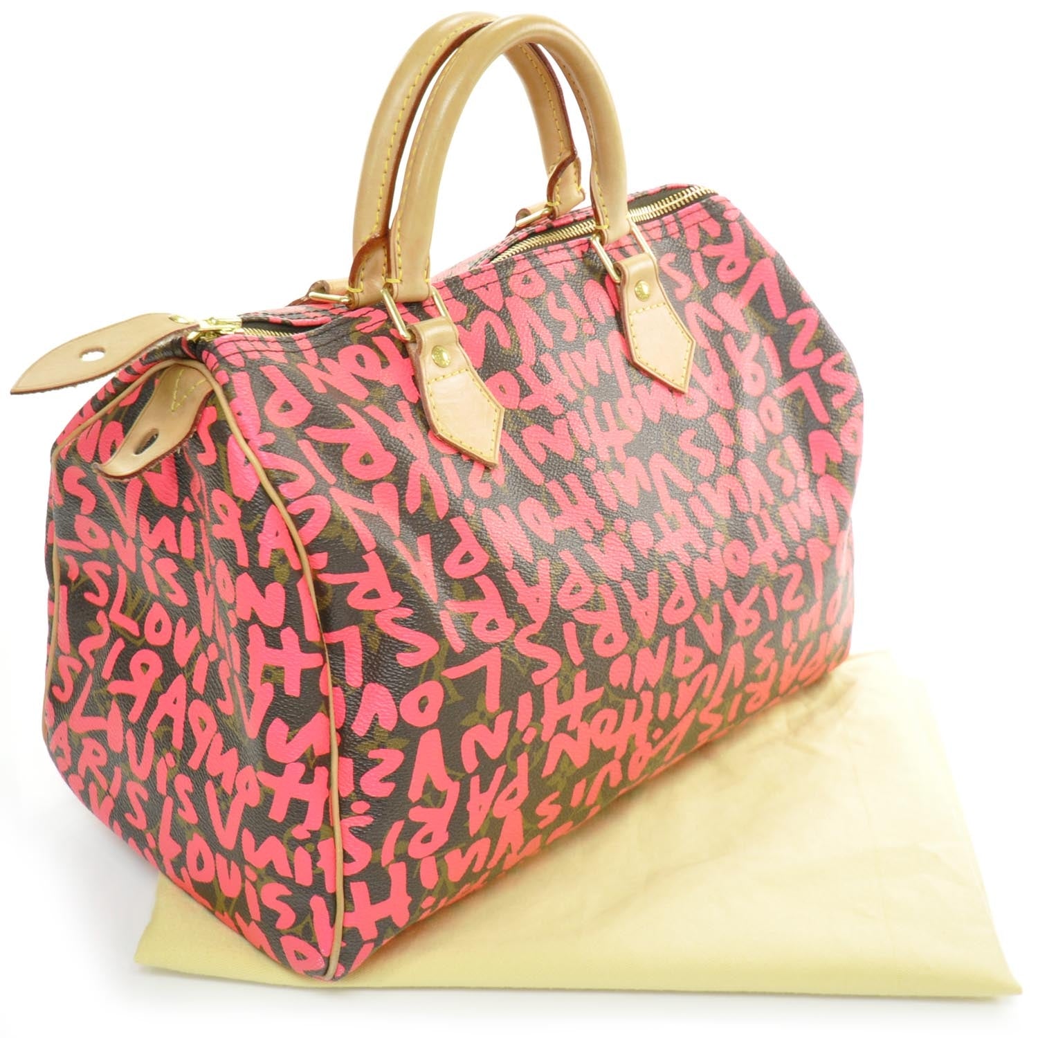 Louis Vuitton Monogram Graffiti Speedy 30 Fuchsia 3 of 11