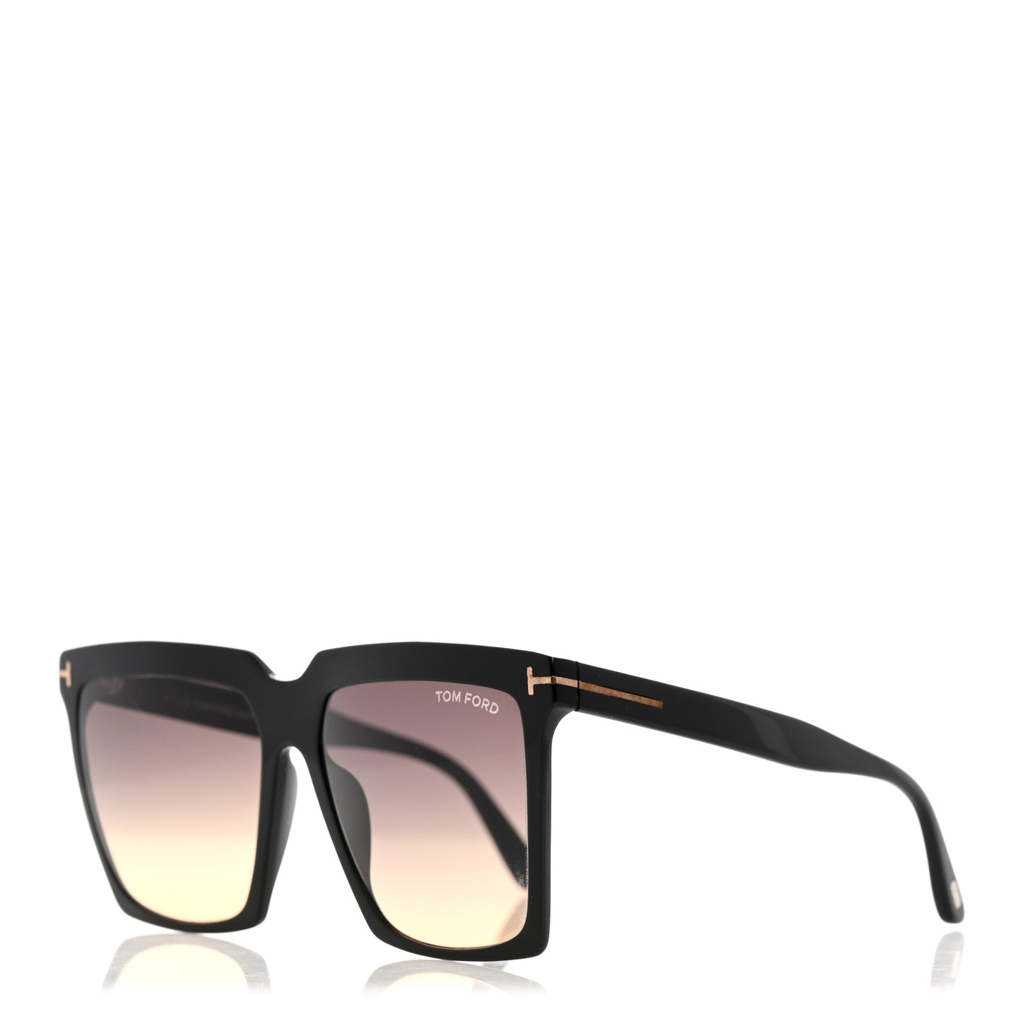 Acetate Sabrina Square Sunglasses TF764 Black
