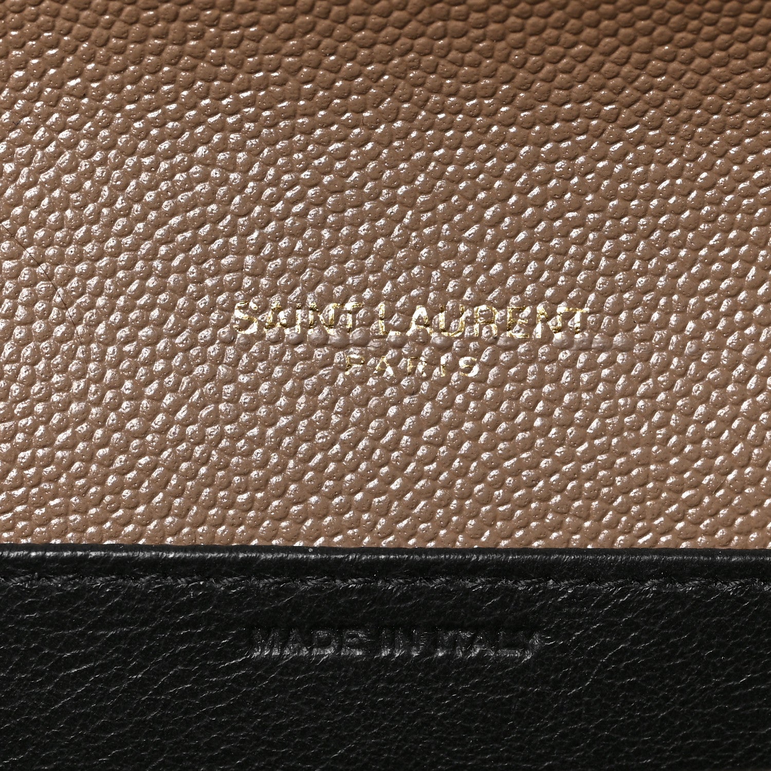 Saint Laurent Grain De Poudre Monogram Uptown Chain Wallet Dark Beige 6 of 8