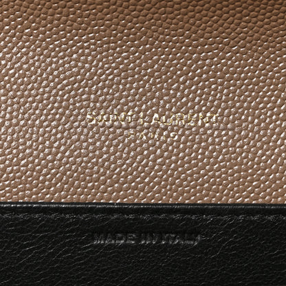 Saint Laurent Grain De Poudre Monogram Uptown Chain Wallet Dark Beige 6 of 8