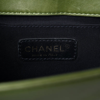 Chanel Velvet Tweed Medium Boy Flap Green 6 of 15