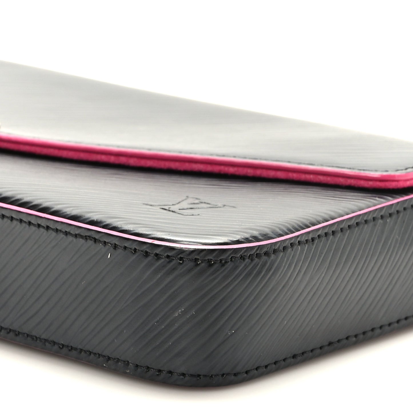 Epi Pochette Felicie Black Hot Pink