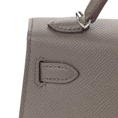 Hermes Epsom Mini Kelly Sellier 20 Etain 12 of 30