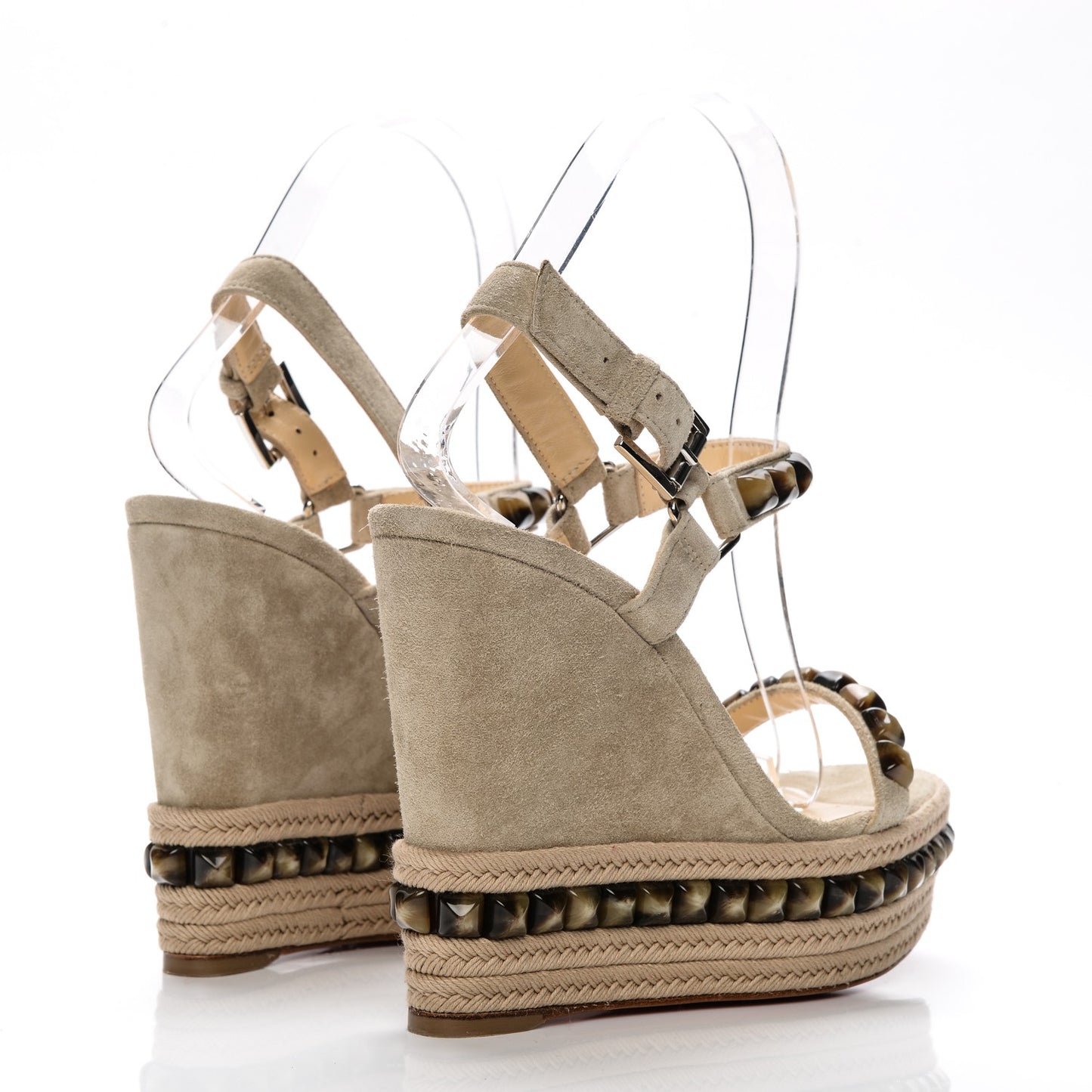 Veau Velours Cataclou 120 Wedge Sandals 36 Sable Corne