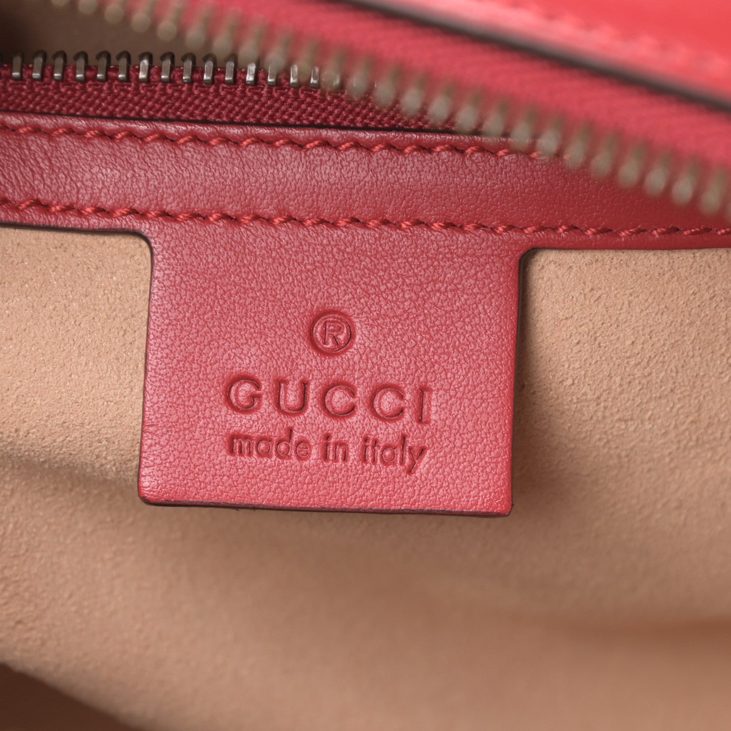 Gucci Calfskin Matelasse Sylvie Web Small GG Marmont Top Handle Shoulder Bag Hibiscus Red 6 of 11