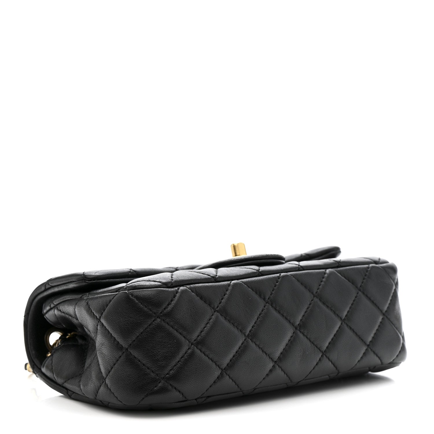 Chanel Lambskin Quilted Mini Rectangular Pearl Crush Flap Black 4 of 11