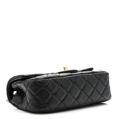 Chanel Lambskin Quilted Mini Rectangular Pearl Crush Flap Black 4 of 11