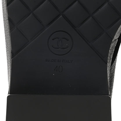 Chanel Goatskin Pearl Lace Up CC Short Boots 40 Black 6 of 10
