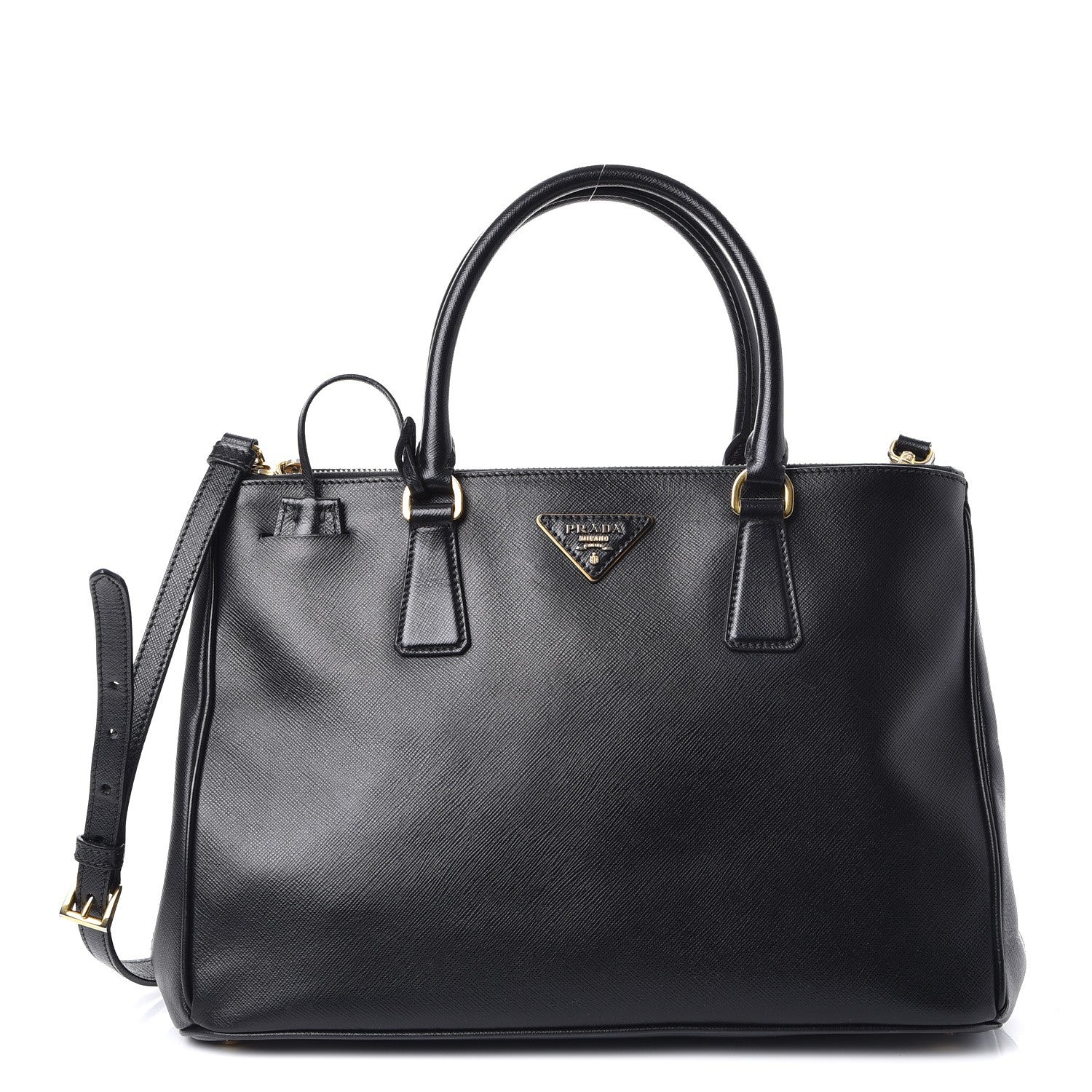 Prada Saffiano Medium Galleria Double Zip Tote Black 1 of 10