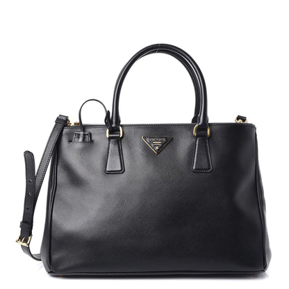 Prada Saffiano Medium Galleria Double Zip Tote Black 1 of 10