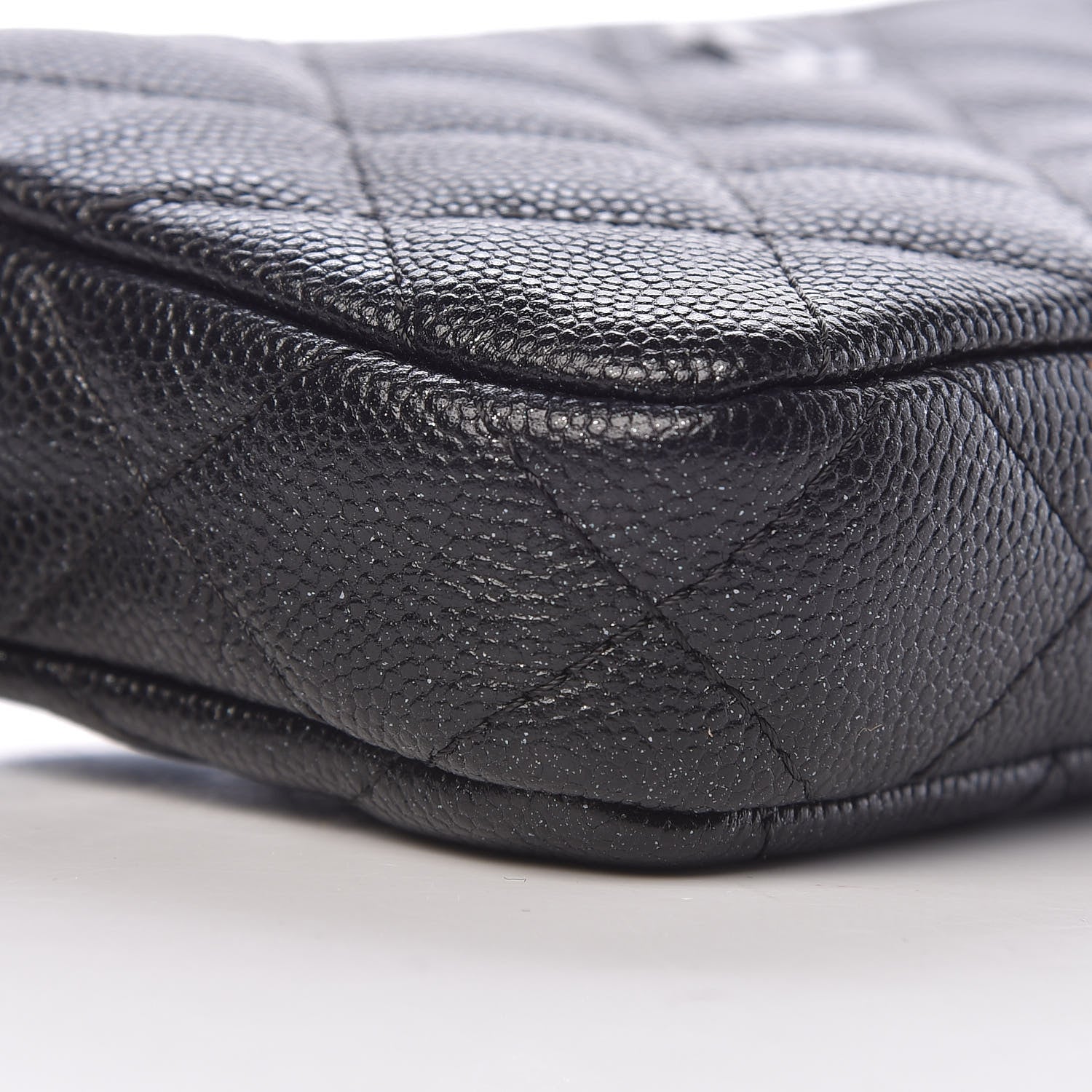 Chanel Iridescent Caviar Quilted Clutch With Chain Black 10 of 12