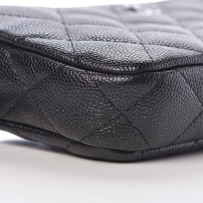Chanel Iridescent Caviar Quilted Clutch With Chain Black 10 of 12