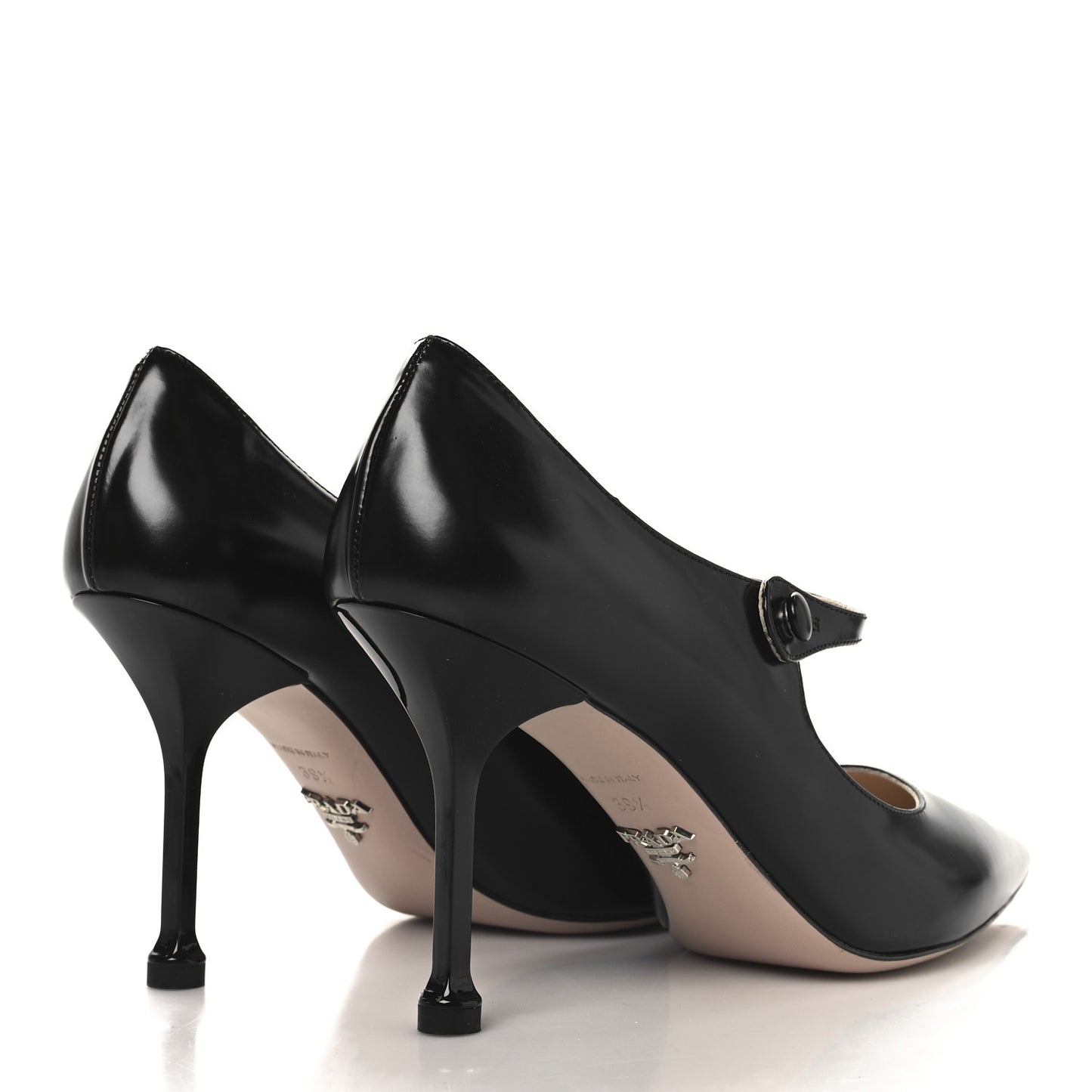 Spazzolato Mary Jane Pumps 39.5 Black