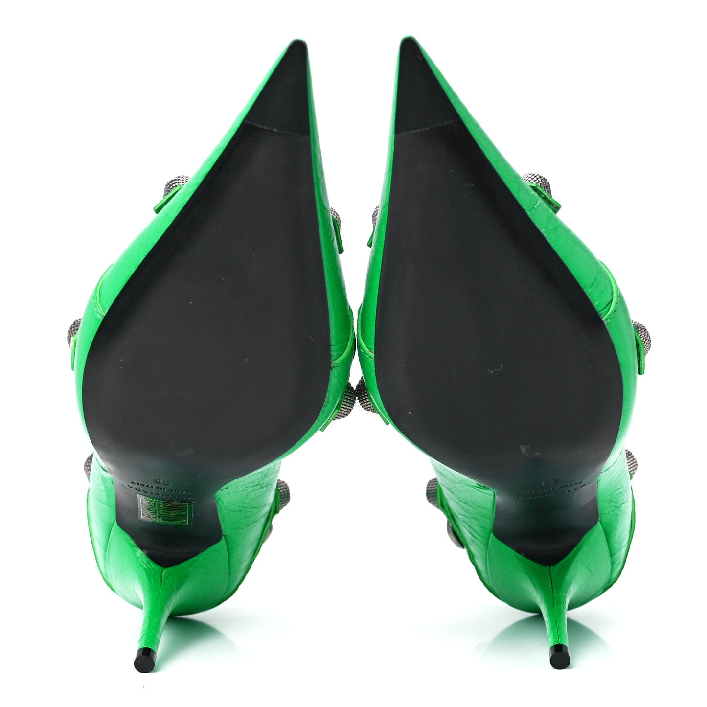 Agneau Arena Cagole 90mm Pumps 38 Vivid Green
