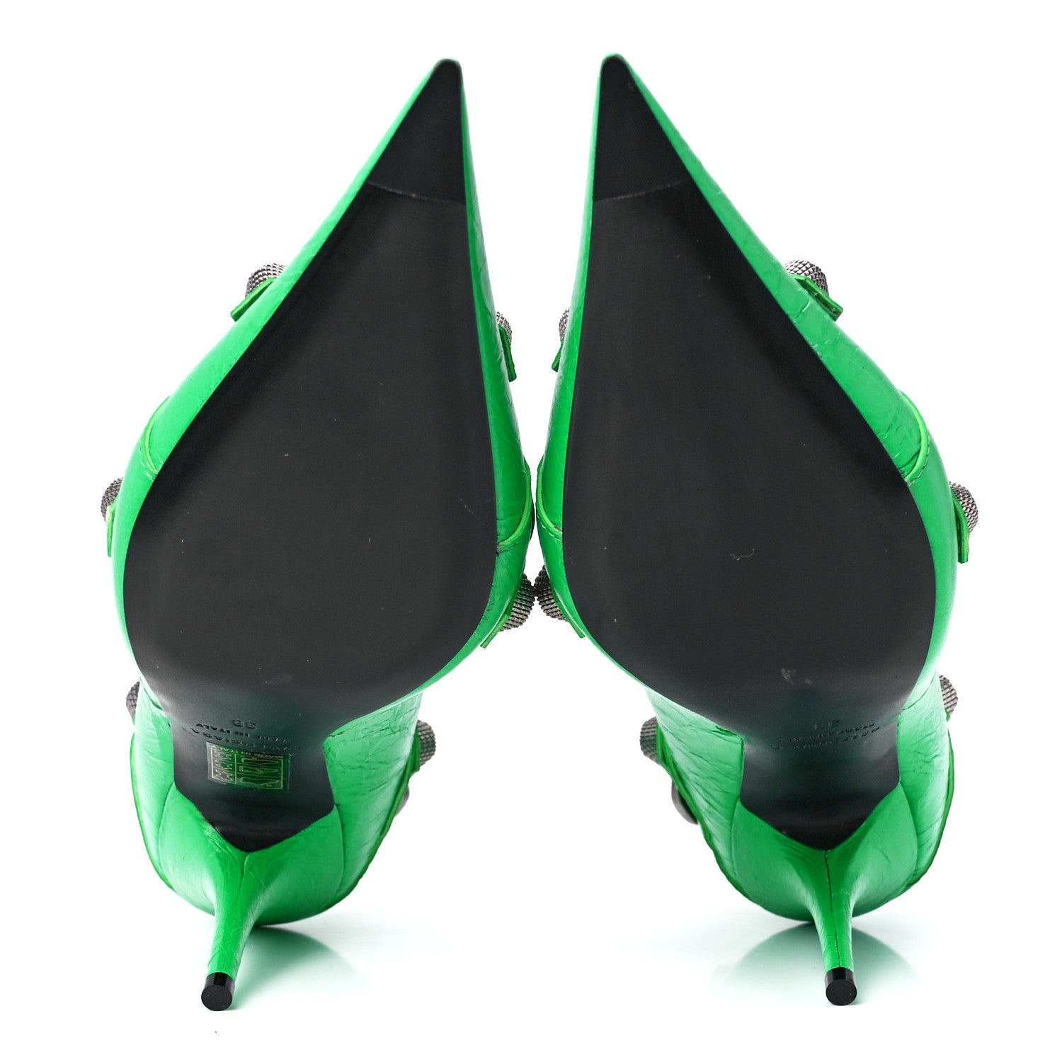 Balenciaga Agneau Arena Cagole 90mm Pumps 38 Vivid Green 5 of 9