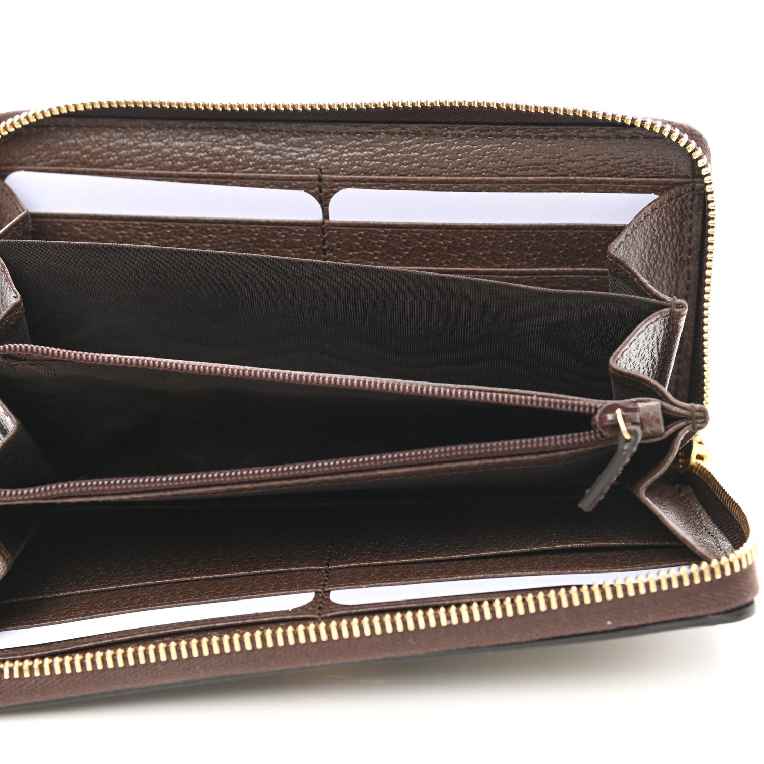Gucci GG Supreme Monogram Web Ophidia Zip Around Wallet Brown 5 of 8