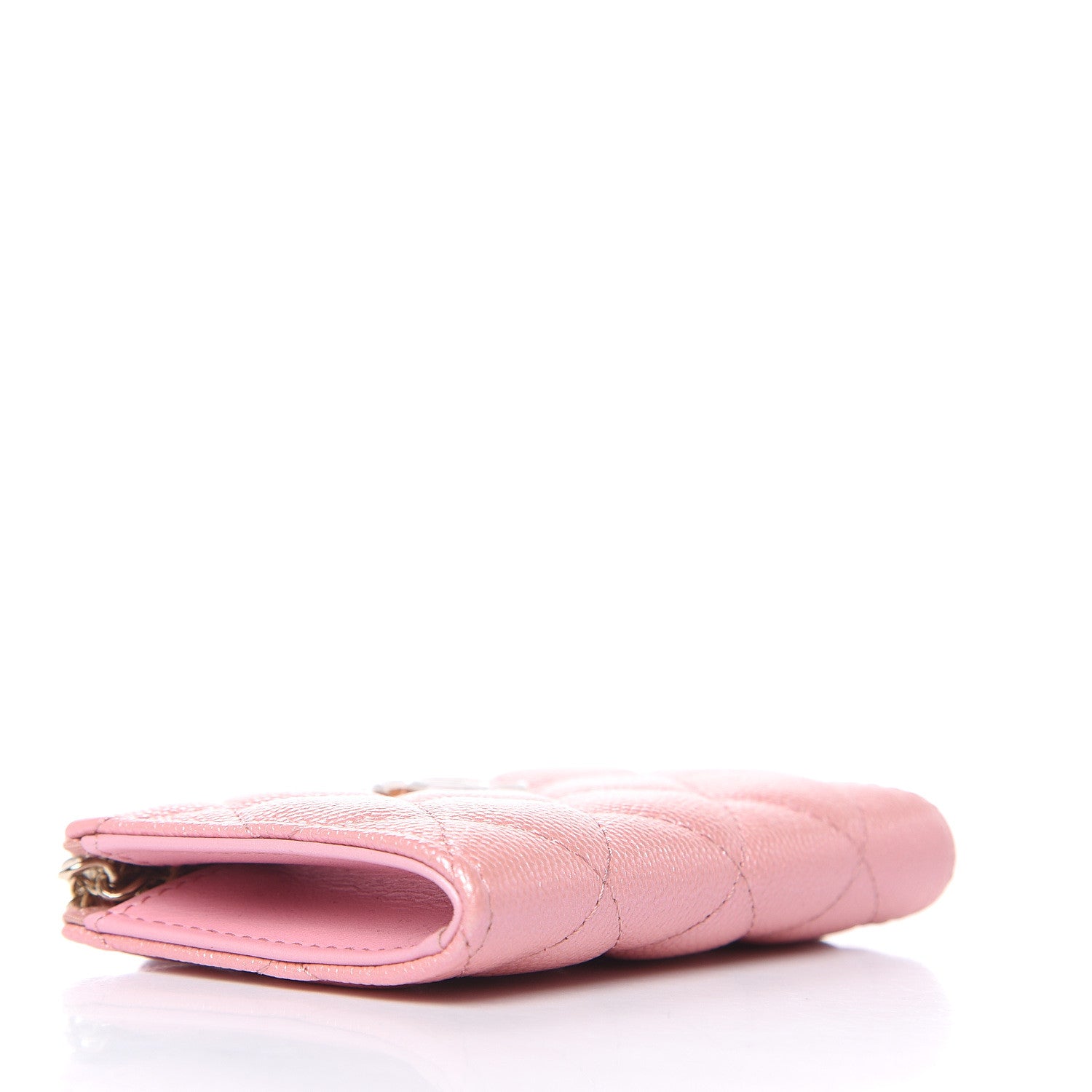Chanel Iridescent Caviar Quilted Zipped Key Holder Case Rose Pink 4 of 7