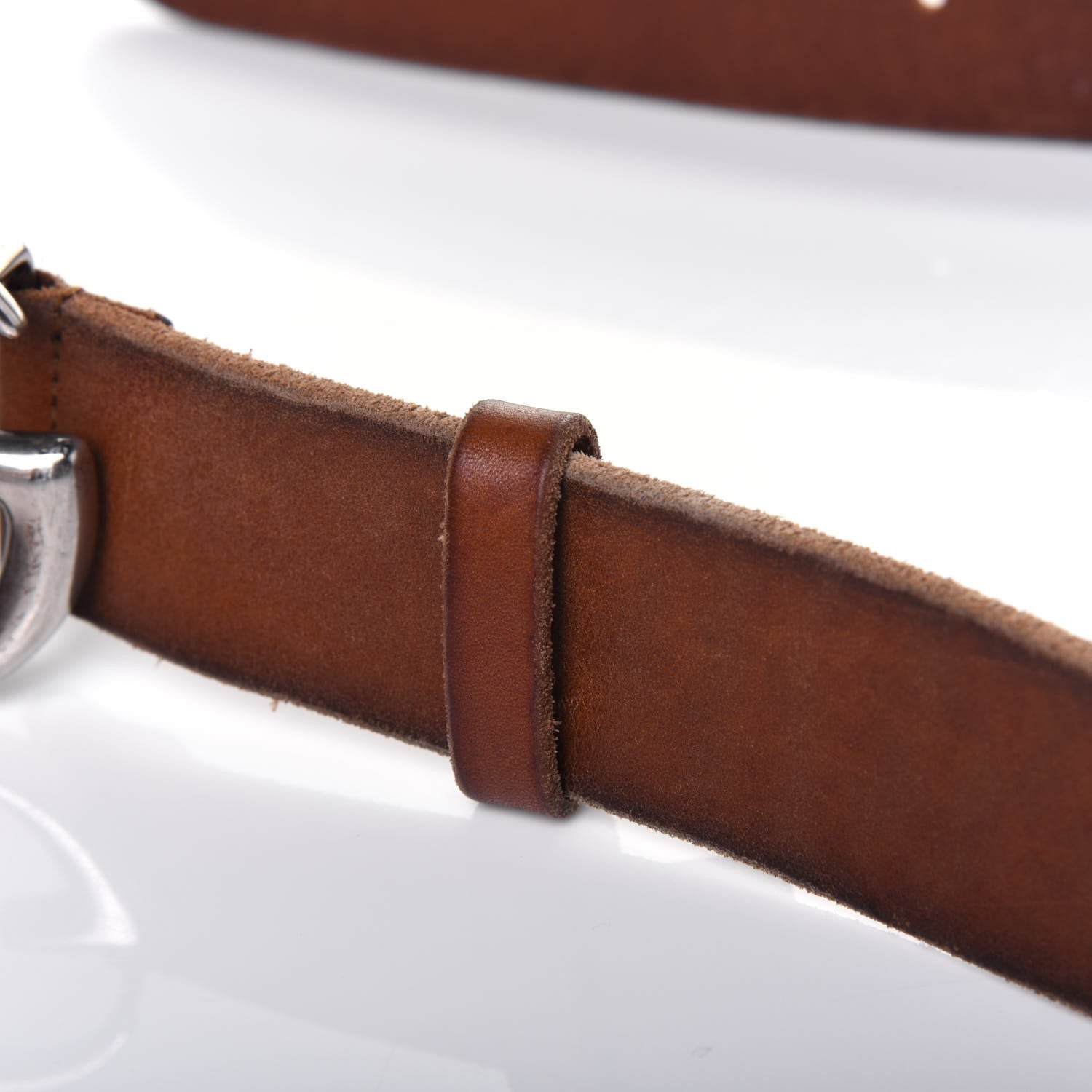 Gucci Cuoio Toscano Nickel Double Double G 40mm Belt 90 36 Cuir 9 of 10