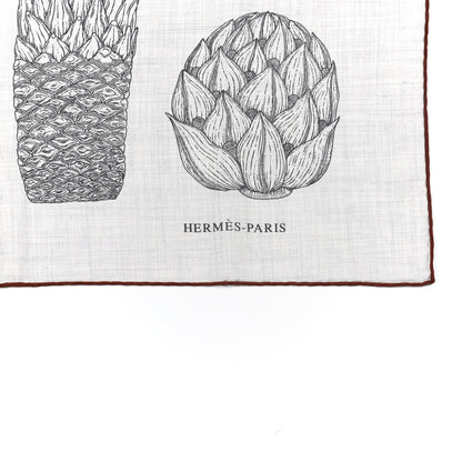 Hermes Cashmere Silk Index Palmarum Finesse Shawl 140 Gris Chine Bronze 4 of 7