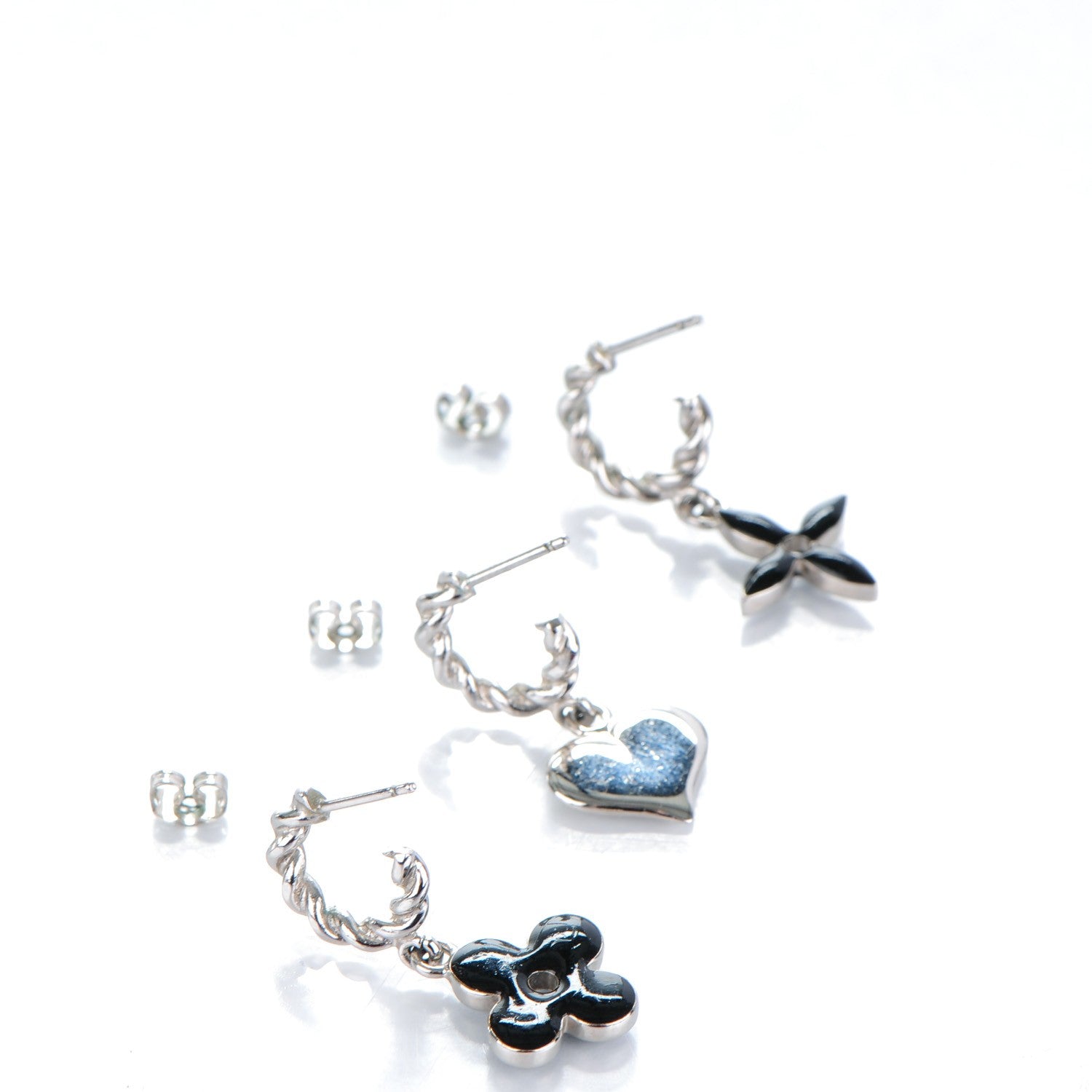 Louis Vuitton Sweet Monogram Earrings Black 3 of 3