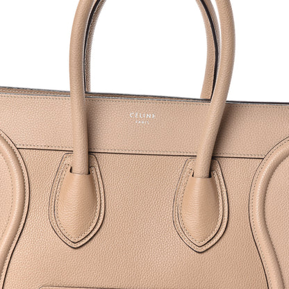 Celine Drummed Calfskin Mini Luggage Dune 8 of 12