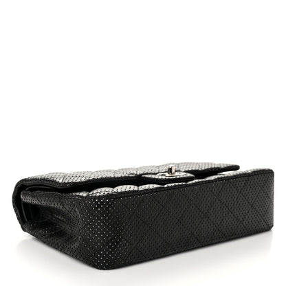 Chanel Lambskin Perforated Medium Double Flap Black 4 of 12
