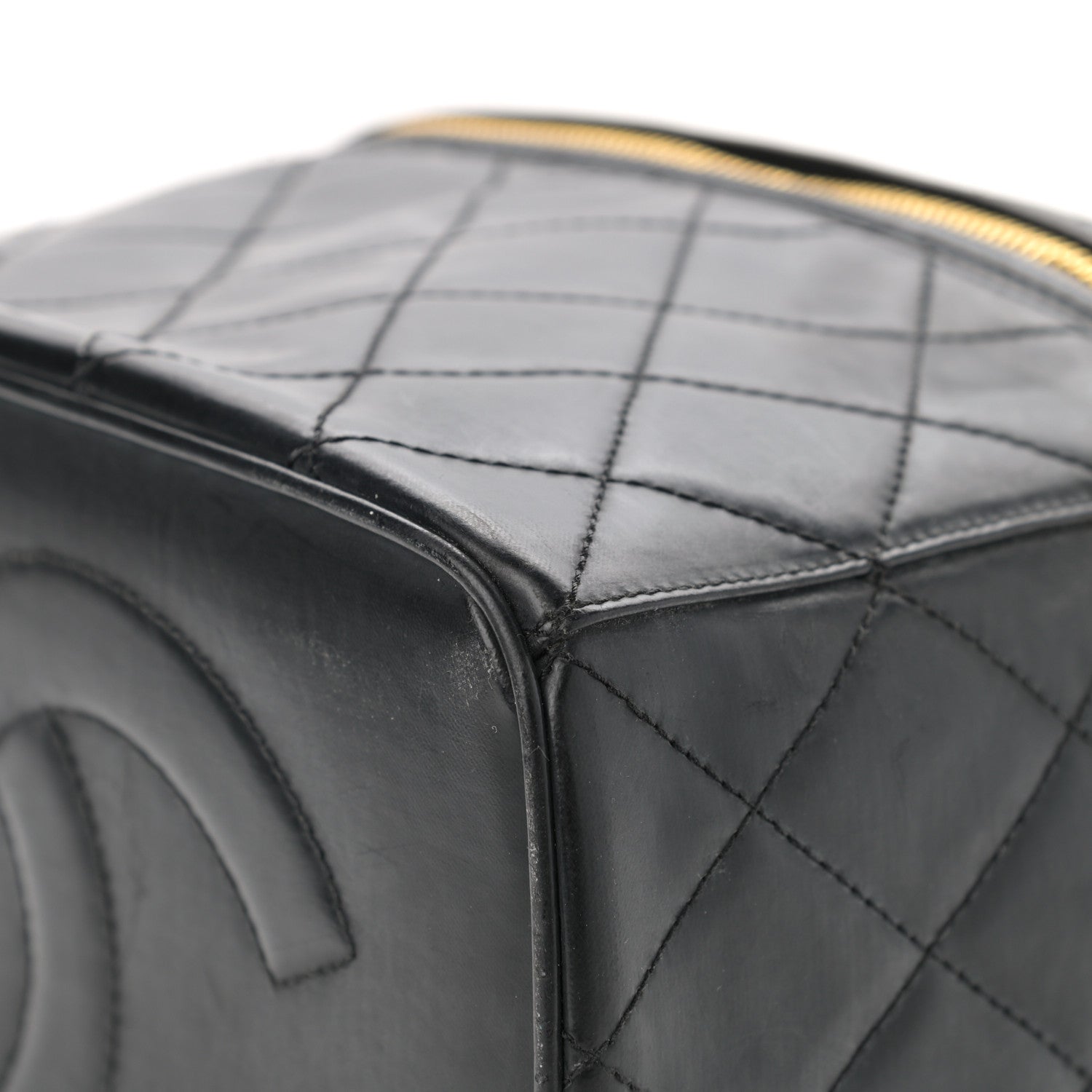Chanel Lambskin Quilted Vanity Pouch Black 11 of 12