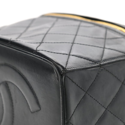 Chanel Lambskin Quilted Vanity Pouch Black 11 of 12