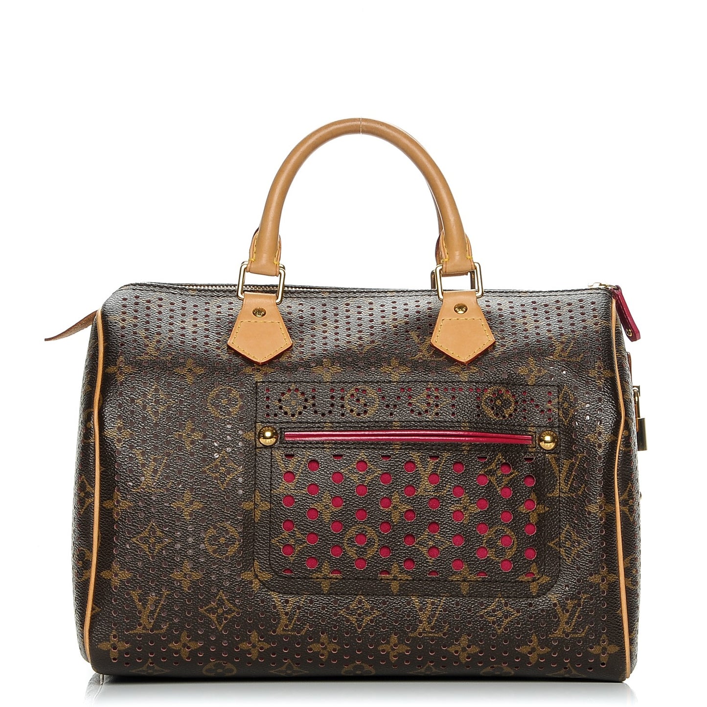Monogram Perforated Speedy 30 Fuchsia