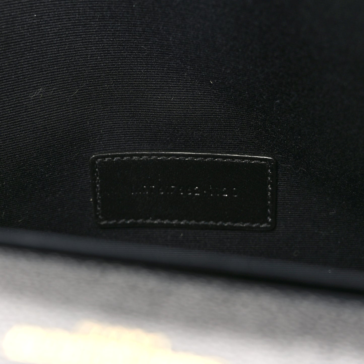 Grain De Poudre Matelasse Chevron Monogram Envelope Clutch Black