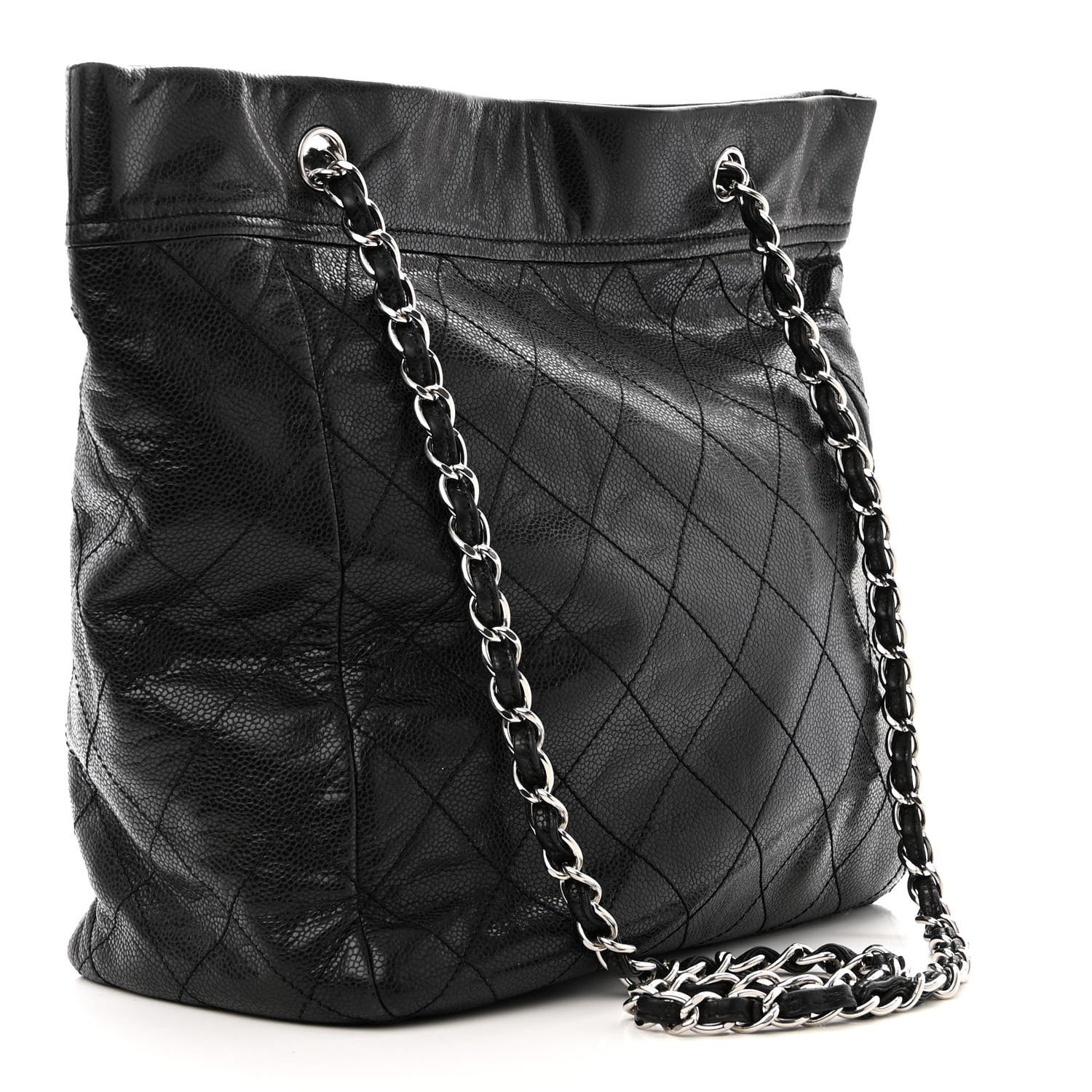 Chanel Soft Caviar Large Timeless CC Shoulder Bag Black 3 of 10