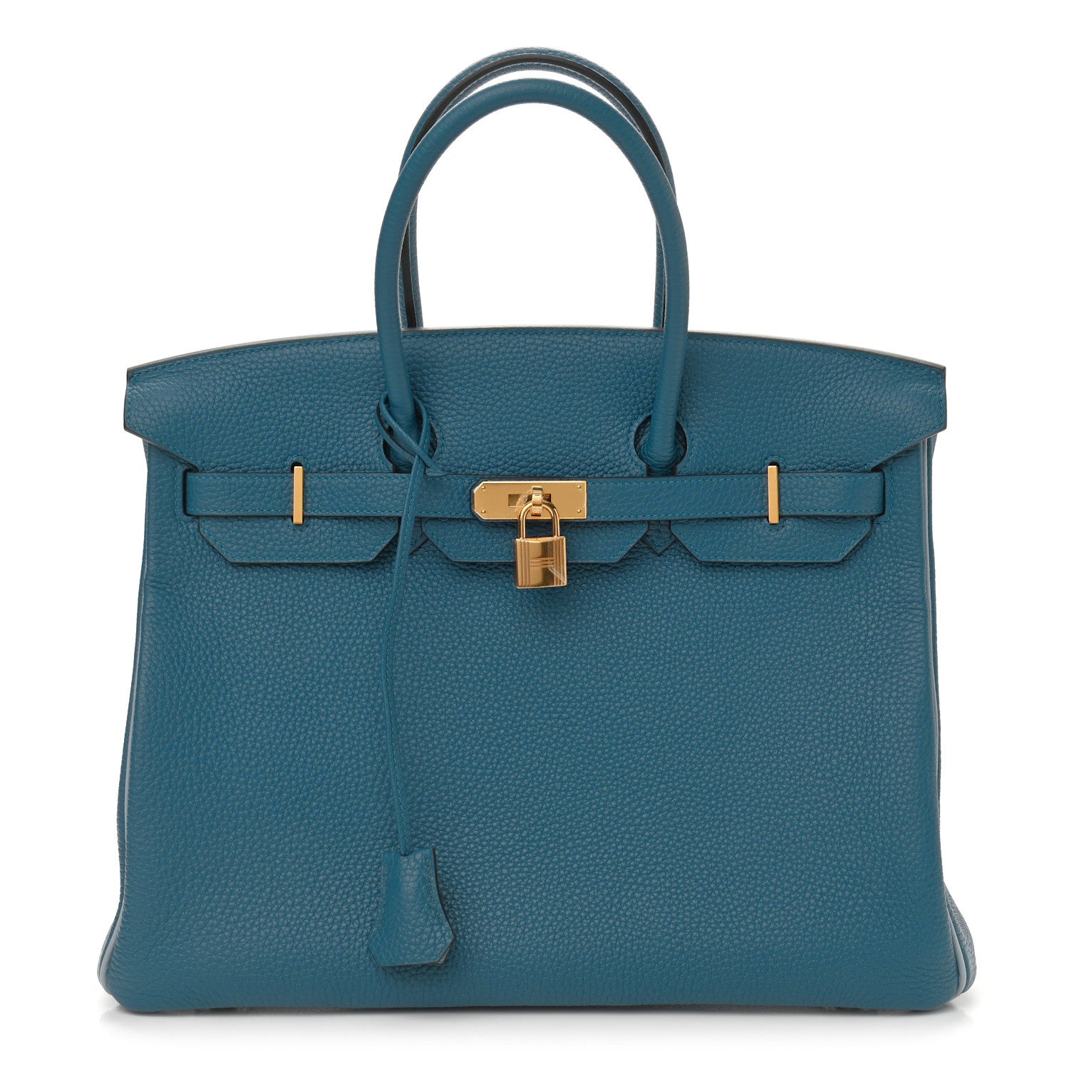 Hermes Togo Horseshoe Birkin 35 Bleu Izmir Bleu Lin 2 of 11