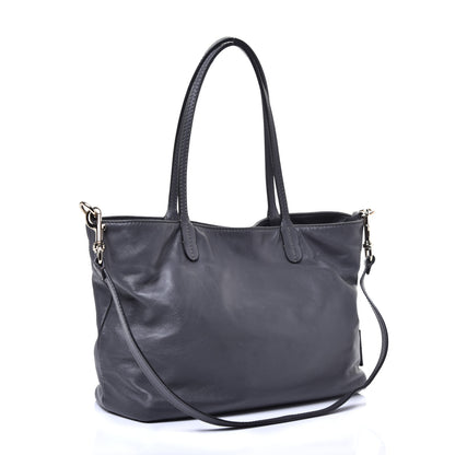 Valentino Garavani Nappa Studded Rosette Tote Grey 3 of 10