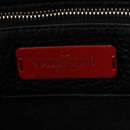 Valentino Garavani Grained Calfskin Rockstud Shoulder Tote Black 6 of 9