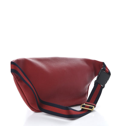 Gucci Grained Calfskin Logo Belt Bag Hibiscus Red 3 of 10